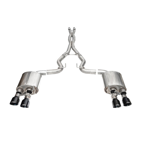 3in Dual Rear Exit Cat-Back W/ Twin 4.5in Tips <br> 2024-2025 Ford Mustang