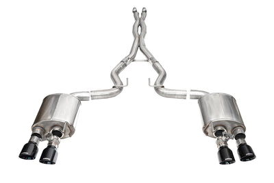 3in Dual Rear Exit Cat-Back W/ Twin 4.5in Tips <br> 2024-2025 Ford Mustang