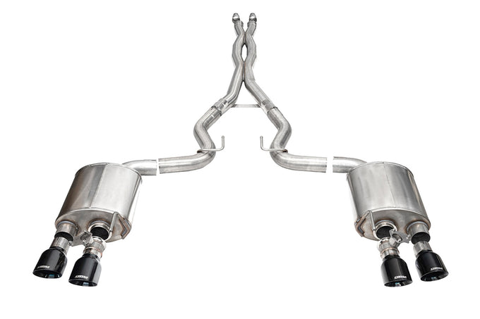 3in Dual Rear Exit Cat-Back W/ Twin 4.5in Tips <br> 2024-2025 Ford Mustang