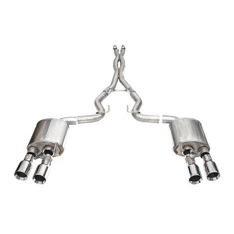 3in Dual Rear Exit Cat-Back with Twin 4.5in Tip <br> 2024-2025 Ford Mustang