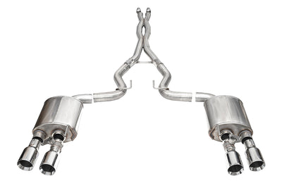 3in Dual Rear Exit Cat-Back with Twin 4.5in Tip <br> 2024-2025 Ford Mustang