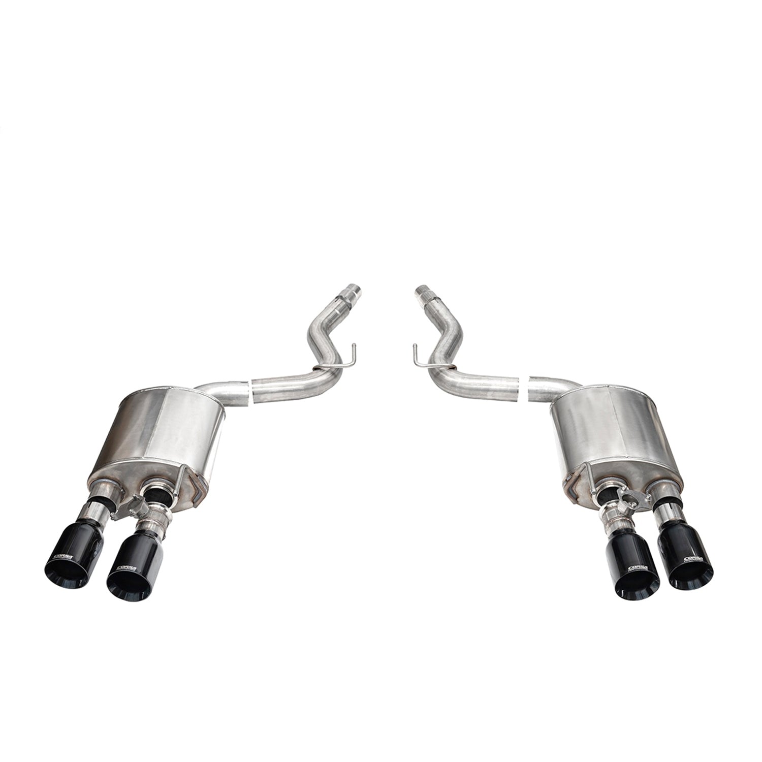 3in Axle-Back Dual Rear Exhaust w/ 4in Tips <br> 2024-2025 Ford Mustang