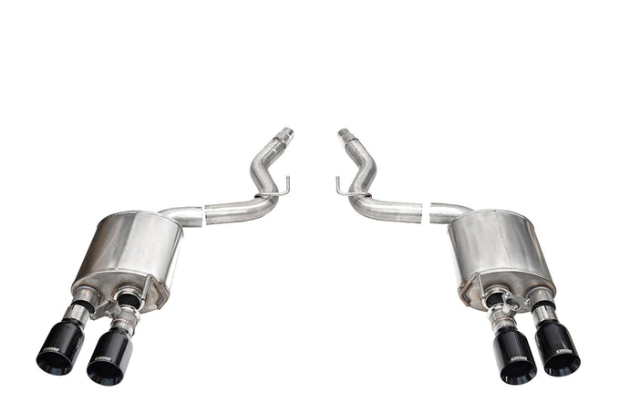 3in Axle-Back Dual Rear Exhaust w/ 4in Tips <br> 2024-2025 Ford Mustang