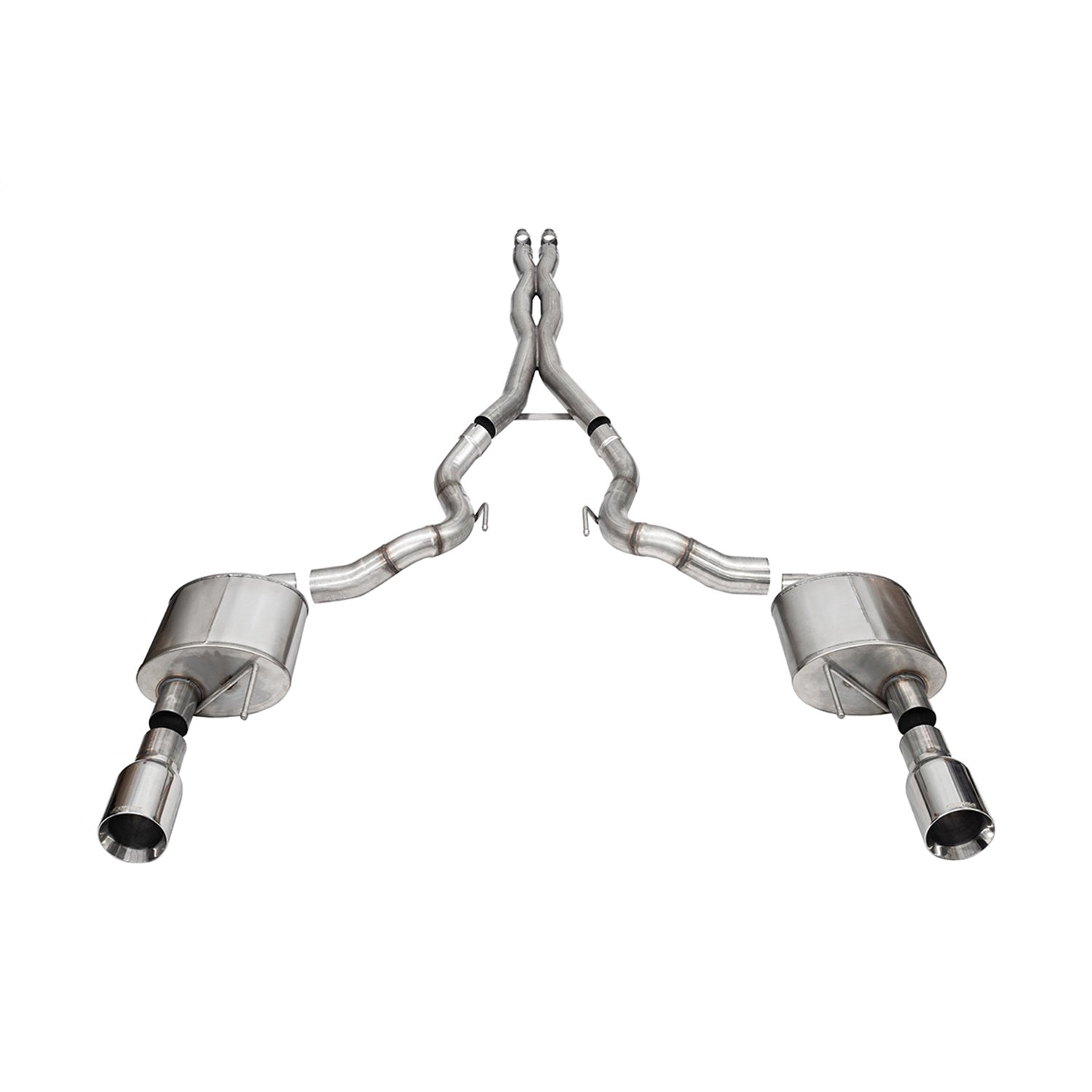 3in Cat-Back Dual Rear Exit w/ 4.5in Tips <br> 2024-2025 Ford Mustang