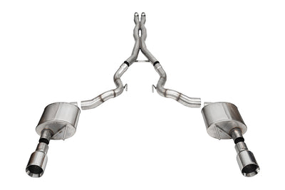 3in Cat-Back Dual Rear Exit w/ 4.5in Tips <br> 2024-2025 Ford Mustang