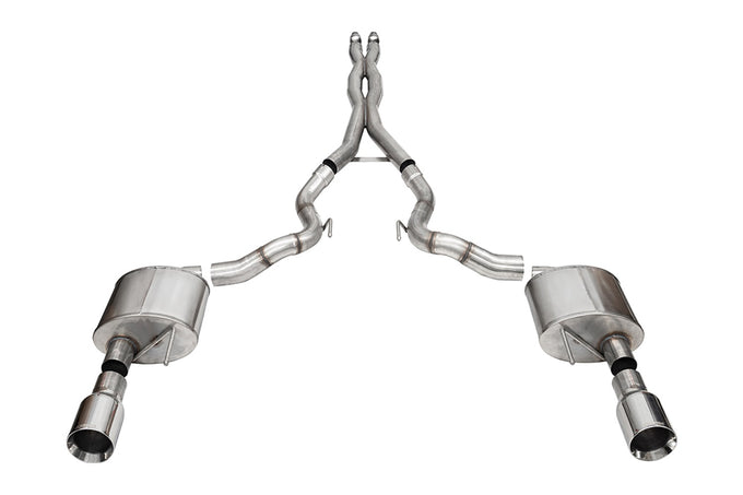 3in Cat-Back Dual Rear Exit w/ 4.5in Tips <br> 2024-2025 Ford Mustang