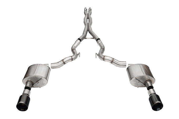 3in Cat-Back Dual Rear Exit w/ 4.5in Tip <br> 2024-2025 Ford Mustang