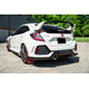 Cat-Back Tri Rear Exit W/4.5in Black Tips <br> 2017-2021 Honda Civic