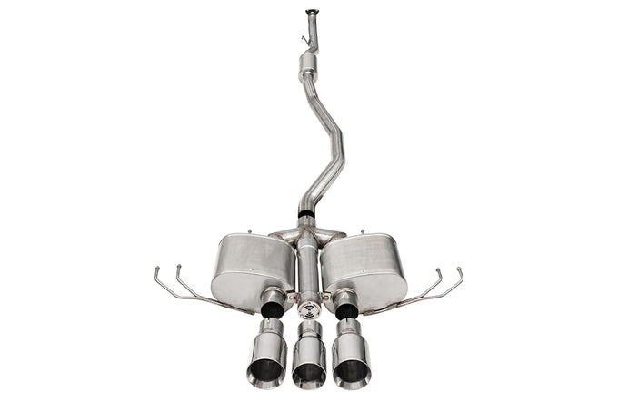 Cat-Back Tri Rear Exit with 4.5in Polished Tips <br> 2017-2021 Honda Civic