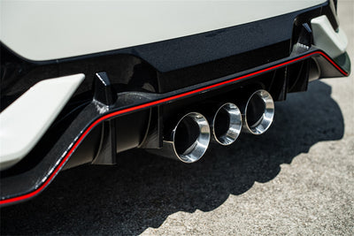 Cat-Back Tri Rear Exit with 4.5in Polished Tips <br> 2017-2021 Honda Civic