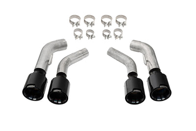 Quad 4.5in. Carbon Fiber Black PVD Tip Kit <br> 2016-2024 Chevrolet Camaro