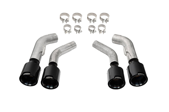 Quad 4.5in. Carbon Fiber Black PVD Tip Kit <br> 2016-2024 Chevrolet Camaro