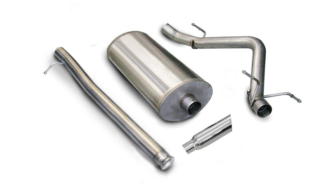 3in Cat-Back Single Exit w/ 4in Polished Slash Tips <br> 07-08 Chevy Silvera GMC Sierra 1500