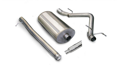 3in Cat-Back Single Exit w/ 4in Polished Slash Tips <br> 07-08 Chevy Silvera GMC Sierra 1500