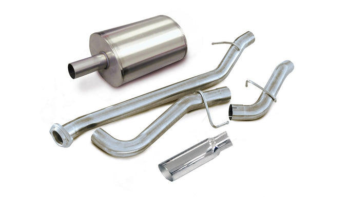 3in Cat-Back Single Exit w/ 4in Polished Slash Tips <br> 99-06 Chevy Silvera GMC Sierra 1500