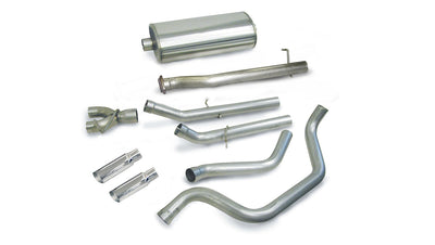 3in Cat-Back Dual Rear Exit w/ Polished Slash Tips <br> 99-06 Chevy Silvera GMC Sierra 1500