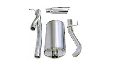 3in Cat-Back Single Exit w/ 4in Polished Slash Tips <br> 03-06 Chevy Silverado GMC Sierra 2500 HD
