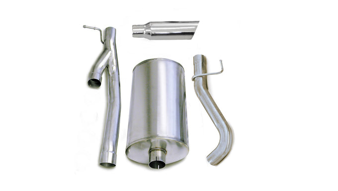 3in Cat-Back Single Exit w/ 4in Polished Slash Tips <br> 03-06 Chevy Silverado GMC Sierra 2500 HD