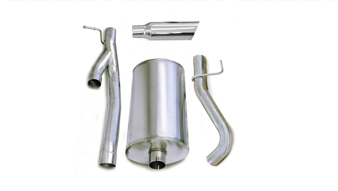 3in Cat-Back Single Exit w/ 4in Polished Slash Tips <br> 03-06 Chevy Silverado GMC Sierra 2500 HD