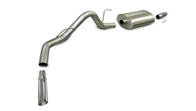 3in Cat-Back Single Exit w/ 4in Polished Slash Tips <br> 05-08 Ford F-150, 06-07 Lincoln Mark LT