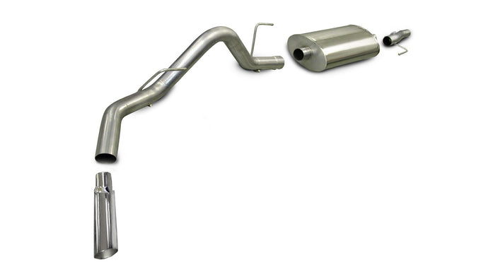 3in Cat-Back Single Exit w/ 4in Polished Slash Tips <br> 05-08 Ford F-150, 06-07 Lincoln Mark LT
