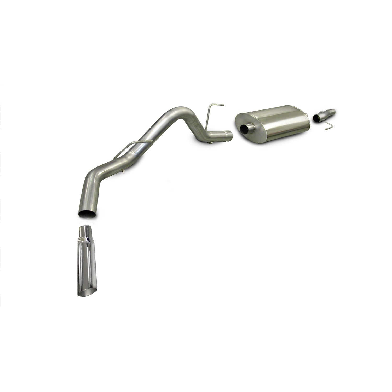 3in Cat-Back Single Exit w/ 4in Polished Slash Tips <br> 2009-2010 Ford F-150