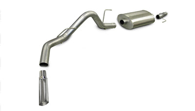 3in Cat-Back Single Exit w/ 4in Polished Slash Tips <br> 2006-2008 Ford F-150