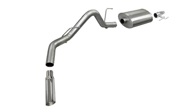 3in Cat-Back Single Exit w/ 4in Polished Slash Tips <br> 2011-2014 Ford F-150