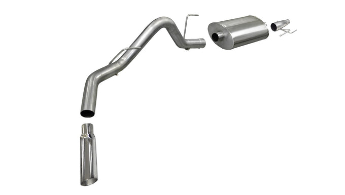 3in Cat-Back Single Exit w/ 4in Polished Slash Tips <br> 2011-2014 Ford F-150