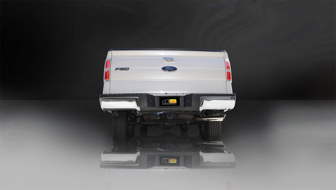 3in Cat-Back Single Exit w/ 4in Polished Slash Tips <br> 2011-2014 Ford F-150
