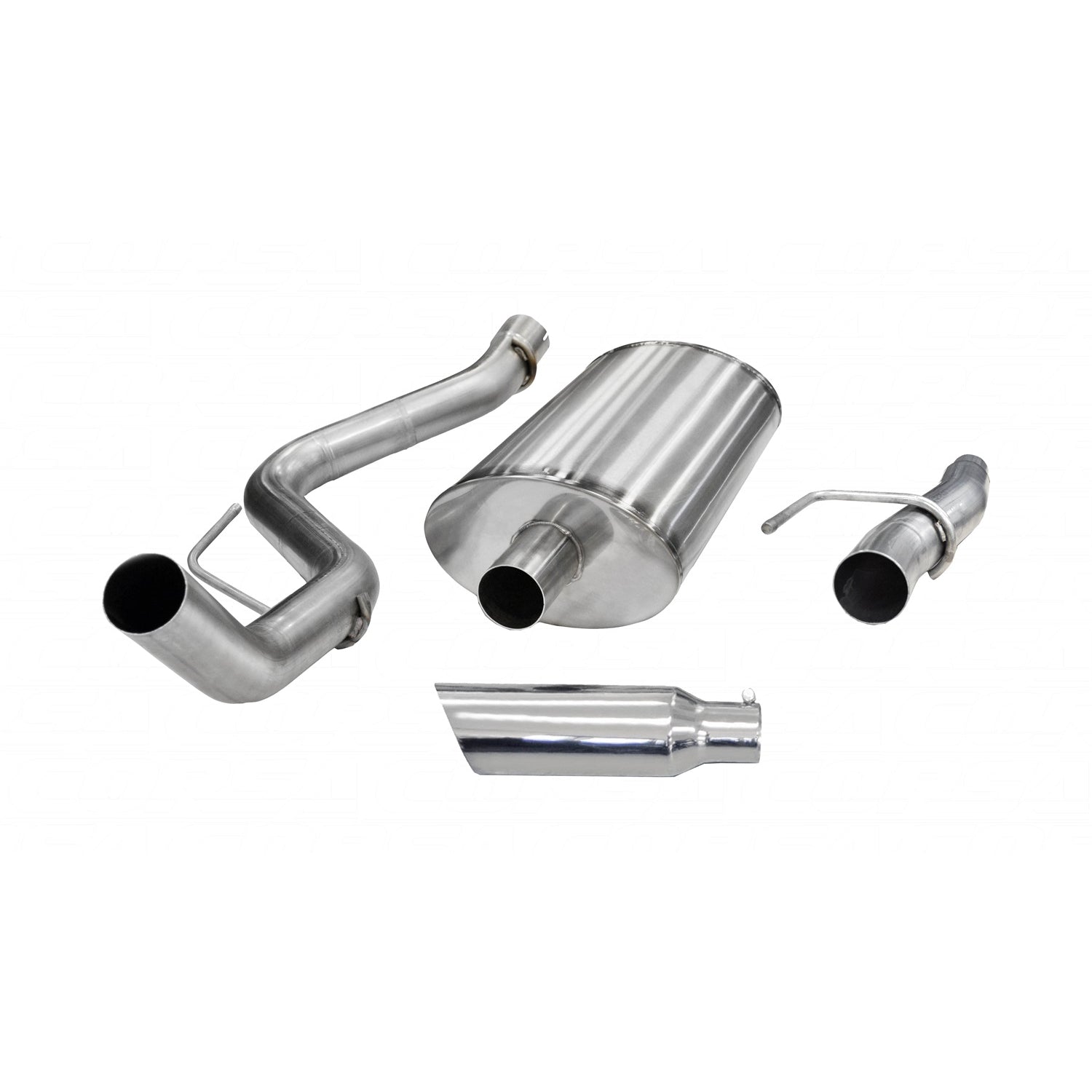 3in Cat-Back Single Exit w/ 4in Polished Slash Tips <br> 2011-2014 Ford F-150