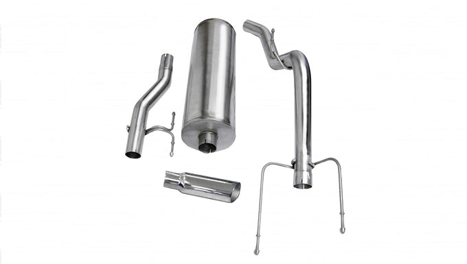 3in Cat-Back Single Exit w/ 4in Polished Slash Tip <br> 2004-2005 Dodge Ram 1500