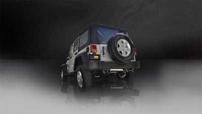 2.5in Axle-Back Dual Rear Exit w/Single 3.5in Tips <br> 07-17 Jeep Wrangler, 2018 Wrangler JK