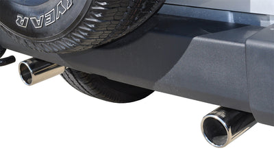 2.5in Axle-Back Dual Rear Exit w/Single 3.5in Tips <br> 07-17 Jeep Wrangler, 2018 Wrangler JK