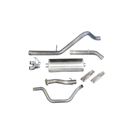 3.0in Cat-Back Dual Rear Exit W/4in.Tips <br> 07-09 GMC Sierra Chevy Silverado 1500