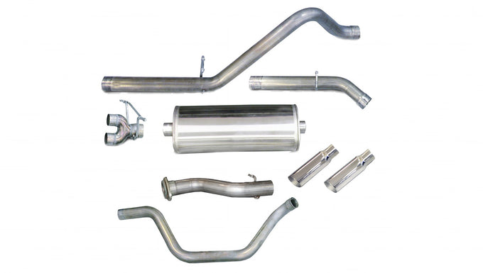 3.0in Cat-Back Dual Rear Exit W/4in.Tips <br> 07-09 GMC Sierra Chevy Silverado 1500