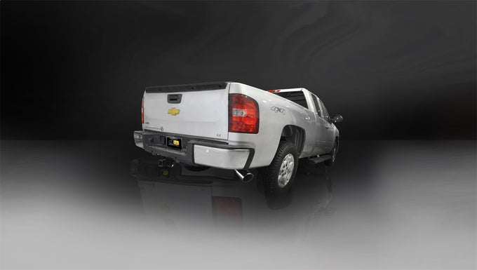 3in Cat-Back Single Exit w/ 4in Polished Slash Tips <br> 11-13 Chevy Silvera GMC Sierra 1500