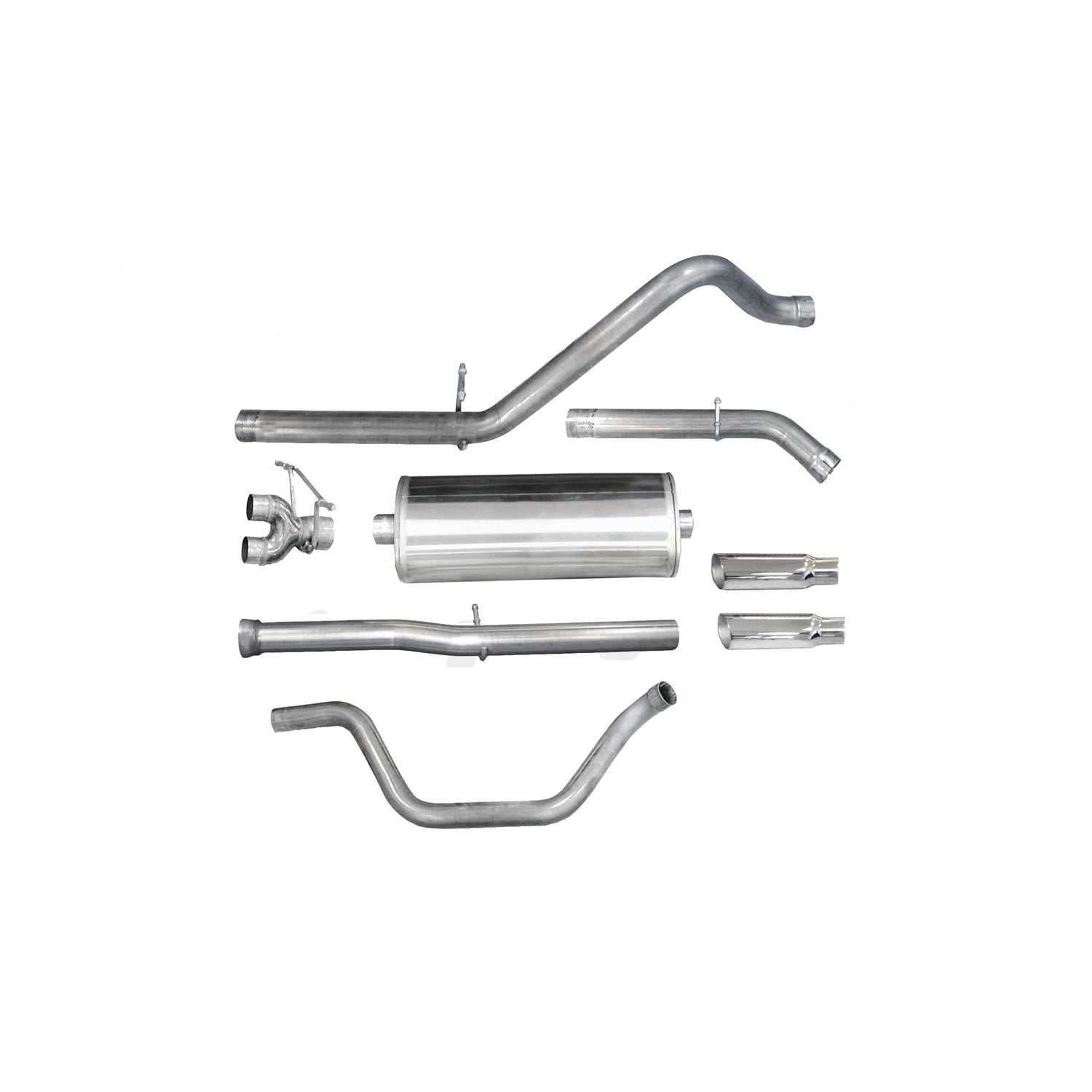 3in Cat-Back Dual Rear Exit w/ Polished Slash Tips <br> 11-13 Chevy Silvera GMC Sierra 1500