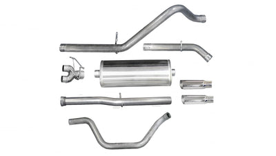 3in Cat-Back Dual Rear Exit w/ Polished Slash Tips <br> 11-13 Chevy Silvera GMC Sierra 1500