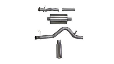 3in Cat-Back Single Exit w/ 4in Polished Slash Tips <br> 15-16 Chevy Colorado, GMC Canyon