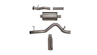 3in Cat-Back Single Exit w/ 4in Polished Slash Tips <br> 17-22 Chevy Colorado, 17-21 GMC Canyon