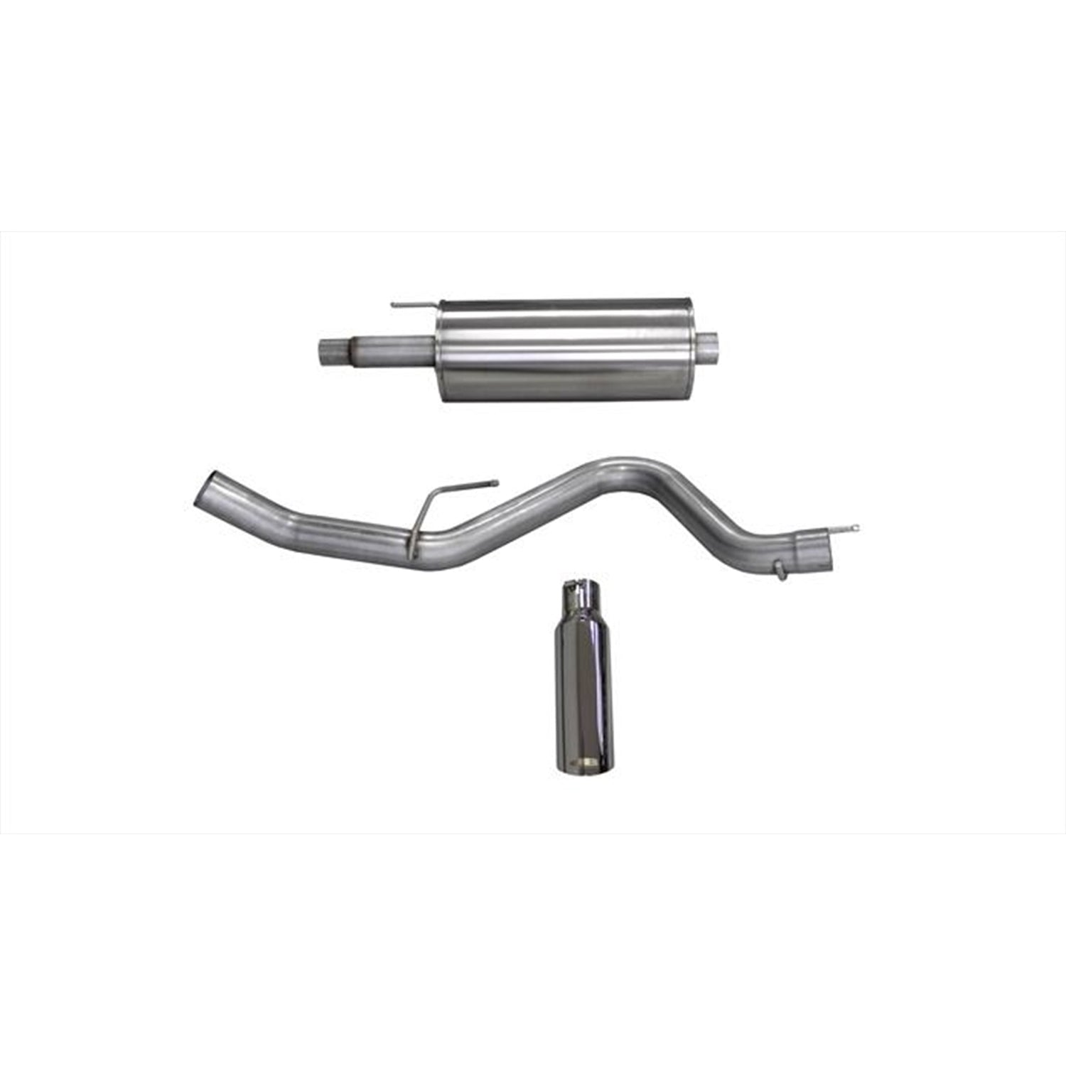 3in Cat-Back Single Exit w/ 4in Polished Slash Tip <br> 2015-2020 Ford F-150