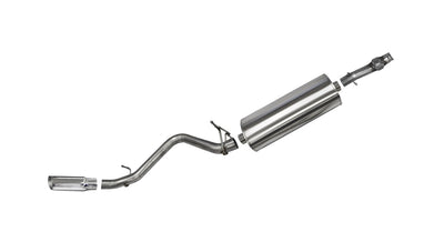 3in Cat-Back Single Exit w/ 4in Polished Slash Tips <br> 14-18 Chevy Silvera GMC Sierra 1500
