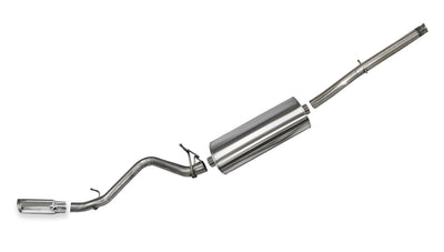 3in Cat-Back Single Exit w/ 4in Polished Slash Tips <br> 14-18 Chevy Silvera GMC Sierra 1500