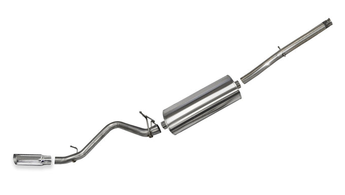 3in Cat-Back Single Exit w/ 4in Polished Slash Tips <br> 14-18 Chevy Silvera GMC Sierra 1500