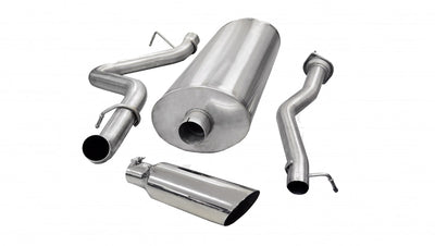 3in Cat-Back Single Exit w/ 4in Polished Slash Tip <br> 07-10 Chevy Silverado GMC Sierra 2500 HD