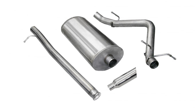3in Cat-Back Single Exit w/ 4in Polished Slash Tips <br> 09-13 Chevy Silvera GMC Sierra 1500