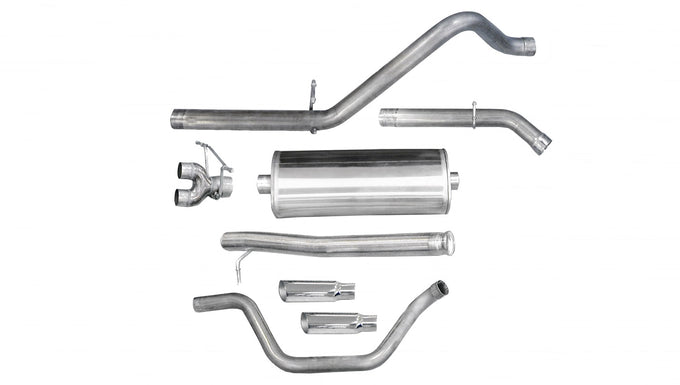 3.0in Cat-Back Dual Rear Exit w/ Polished Slash Tips <br> 09-13 Chevy Silvera GMC Sierra 1500