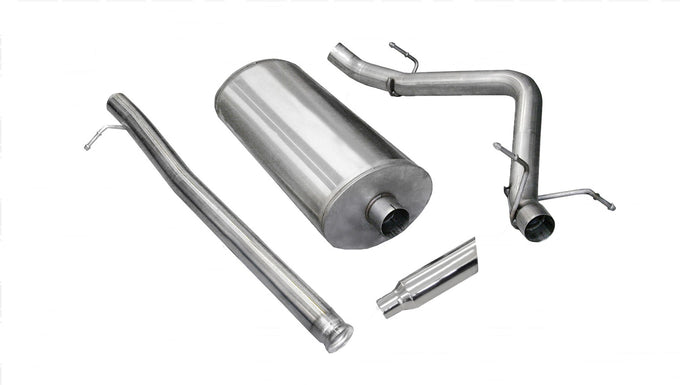 3in Cat-Back Single Exit w/ 4in Polished Slash Tips <br> 10-13 Chevy Silvera GMC Sierra 1500