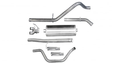 3in Cat-Back Dual Rear Exit w/ Polished Slash Tips <br> 10-13 Chevy Silvera GMC Sierra 1500
